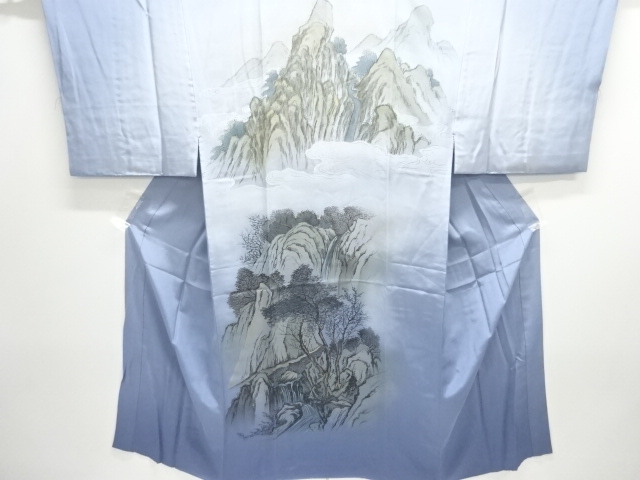 JAPANESE KIMONO / ANTIQUE MENS JUBAN / SILK / WATERFALL
